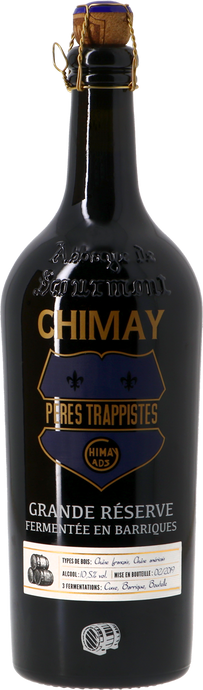 Une Chimay Grande réserve millésime 2019 vieillie en fût de chêne, un brassin d'exception pour cette grande bière trappiste.